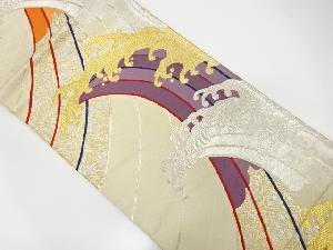 アンティーク　荒波模様織り出し袋帯(材料)